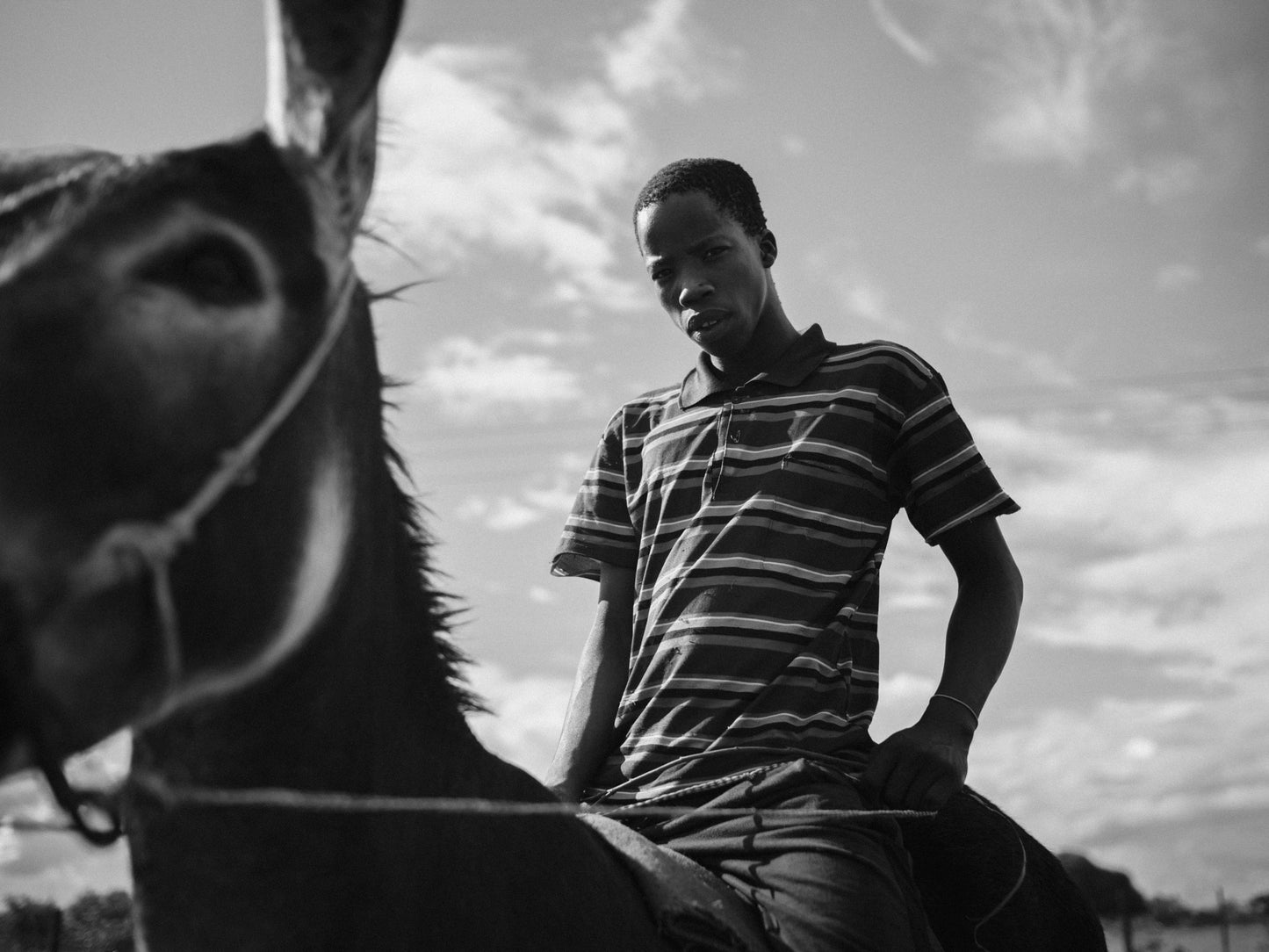 Teen on Donkey, Botswana