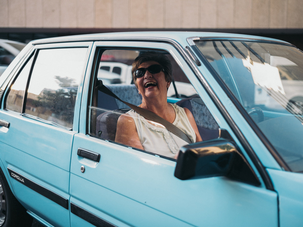 Woman in car